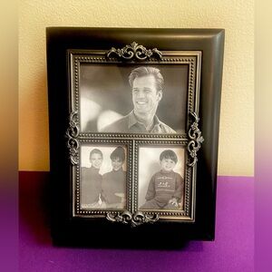 NEW VINTAGE - Royal Limited Black Silver Photo Collage Box Frame Keepsake Box